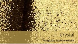  Presentation with gold sparkle glitter - Presentation design featuring gold-bronze-glitter-shine-glow background and a yellow colored foreground