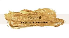 Presentation with abstract gold - PPT theme having gold bronze glittering color smear brush stroke stain blot on white background abstract paint texture background and a yellow colored foreground