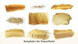  Presentation with abstract gold - Amazing theme having gold bronze glittering color smear brush stroke stain blot on white background abstract paint texture collection backdrop and a blonde colored foreground