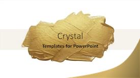  Presentation with brush stroke - Presentation theme consisting of gold-bronze-glittering-color-smear background and a yellow colored foreground