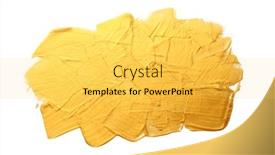  Presentation with brush stroke - Presentation having gold-bronze-glittering-color-smear background and a yellow colored foreground