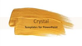  Presentation with brush stroke - Presentation design having gold-bronze-glittering-color-smear background and a gold colored foreground