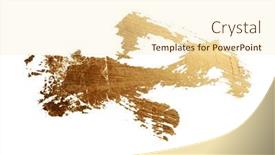  Presentation with abstract gold - PPT theme enhanced with gold-bronze-glittering-color-smear background and a cream colored foreground