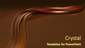  Presentation with abstract gold - Audience pleasing PPT layouts consisting of gold-bronze-wave-on-empty backdrop and a tawny brown colored foreground