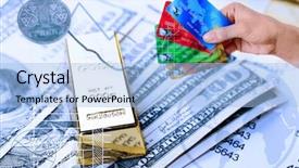  Presentation with emoney money traffic concept closeup - PPT layouts enhanced with gold diagram - money concept background and a light blue colored foreground