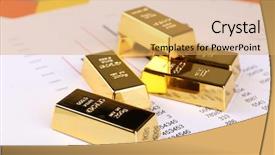 Presentation with gold - Amazing PPT theme having gold bullion on documents background backdrop and a yellow colored foreground