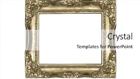  Presentation with gold frame - Audience pleasing presentation design consisting of gold carved picture frame isolated backdrop and a  colored foreground