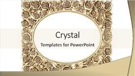  Presentation with gold frame - PPT theme consisting of gold carved picture frame isolated background and a lemonade colored foreground