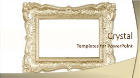  Presentation with scroll - Slides enhanced with gold carved picture frame isolated background and a cream colored foreground