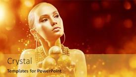  Presentation with luxury gold - Slides featuring gold-christmas-luxury-style-gorgeous background and a yellow colored foreground