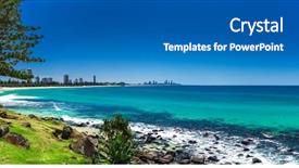  Presentation with coast - Beautiful slide deck featuring gold coast aus - oct 4 backdrop and a teal colored foreground