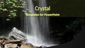  Presentation with waterfall - Slide set enhanced with gold coast australia - abstract waterfall background and a tawny brown colored foreground