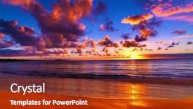  Presentation with tropical beach sunset - Slides having gold coast australia - beautiful tropical sunset background and a crimson colored foreground