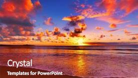  Presentation with tropical beach sunset - Cool new slides with gold coast australia - beautiful tropical sunset backdrop and a tawny brown colored foreground