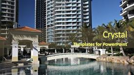  Presentation with telecommunication towers tv antennas - Amazing presentation theme having gold coast australia - resort pool - chevron towers backdrop and a tawny brown colored foreground