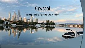  Presentation with paradise - Slides featuring gold coast australia - surfers paradise background and a light blue colored foreground