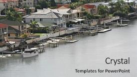  Presentation with paradise - Cool new presentation theme with gold coast australia - waterfront homes in surfers paradise backdrop and a  colored foreground