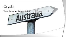  Presentation with australia - Beautiful theme featuring gold coast holiday lifestyle - australia sign isolated on white backdrop and a white colored foreground