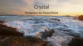  Presentation with tropical beach sunset - Audience pleasing slides consisting of gold coast holiday lifestyle - dreamy tropical sunset surin beach backdrop and a soft green colored foreground