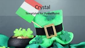  Presentation with saint patrick day - Beautiful presentation featuring gold coins and irish flag backdrop and a light gray colored foreground