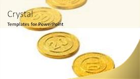  Presentation with path - PPT theme featuring gold-coins-making-curved-path background and a  colored foreground
