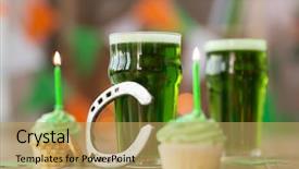  Presentation with green gold - PPT layouts enhanced with gold coins on table background and a  colored foreground