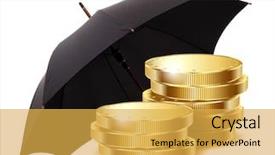  Presentation with gold black - PPT layouts enhanced with gold coins under a black background and a yellow colored foreground