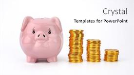  Presentation with pink gold - Presentation consisting of gold-coins-with-happy-pink background and a pink colored foreground