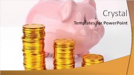  Presentation with business pink - PPT layouts having gold-coins-with-happy-pink background and a lemonade colored foreground
