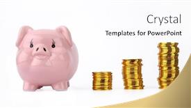  Presentation with pink gold - PPT theme with gold-coins-with-happy-pink background and a  colored foreground