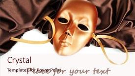  Presentation with fabric - Slide set featuring gold color - mask on brown fabric background and a lemonade colored foreground