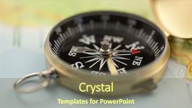  Presentation with compass map - Beautiful PPT theme featuring gold compass map backdrop and a violet colored foreground