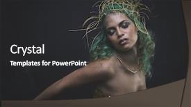  Presentation with fantasy tale - Slide set consisting of gold costume with handmade flourish background and a dark gray colored foreground