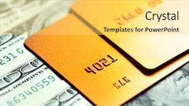  Presentation with vip - Presentation theme with gold credit cards on dollar background and a yellow colored foreground