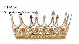  Presentation with white gold - Presentation enhanced with gold crown isolated background and a white colored foreground