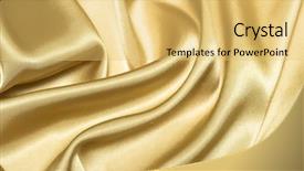  Presentation with silk - Slide set consisting of gold curtains - fabric silk texture for background background and a yellow colored foreground
