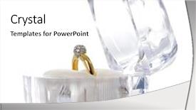  Presentation with gold diamond - Audience pleasing slide set consisting of gold diamond - beautiful ring backdrop and a  colored foreground