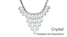  Presentation with silver - PPT theme consisting of gold diamond jewelry - silver necklace isolated background and a white colored foreground