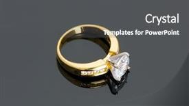  Presentation with gold diamond - Presentation design featuring gold diamond ring background and a dark gray colored foreground