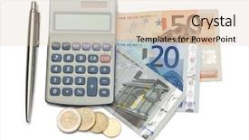  Presentation with cash - Cool new PPT theme with gold disc - cash and coins with pen backdrop and a lemonade colored foreground