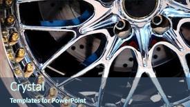  Presentation with rim history - Slide deck consisting of gold disc - closeup the chromeplated rim background and a ocean colored foreground