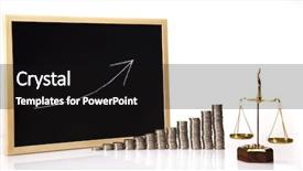  Presentation with emergency flip chart - Slides enhanced with gold economic analysis - chart made by coin background and a  colored foreground
