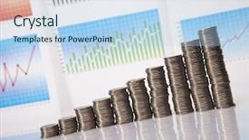  Presentation with gant chart - Audience pleasing slide deck consisting of gold economic analysis - chart made by coin backdrop and a  colored foreground