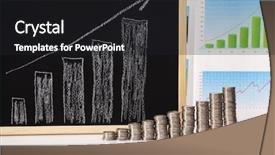  Presentation with currency financial concept macro - Beautiful PPT theme featuring gold economic analysis - financial success concept coins diagram backdrop and a  colored foreground