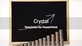  Presentation with diagram - Colorful theme enhanced with gold economic analysis - financial success concept coins diagram backdrop and a  colored foreground