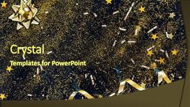  Presentation with holiday - Slides consisting of gold emails - holiday background background and a wine colored foreground