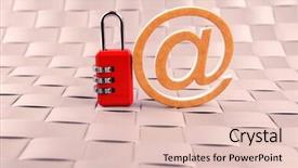  Presentation with internet safety - PPT theme enhanced with gold emails - padlock email blue safety internet background and a lemonade colored foreground