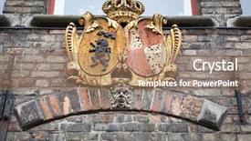  Presentation with architectural - Amazing presentation having gold embleme - architectural details on the buildings backdrop and a coral colored foreground