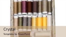  Presentation with indian pastel color - Cool new slide deck with gold factory - color sewing thread backdrop and a  colored foreground