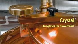  Presentation with factory - Beautiful PPT layouts featuring gold factory - microbrewery backdrop and a  colored foreground